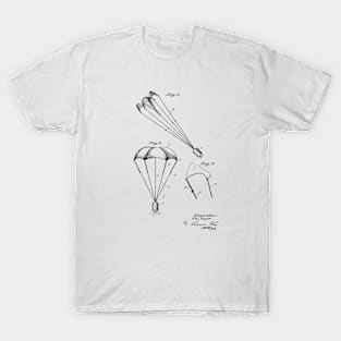 Parachute Vintage Patent Drawing T-Shirt